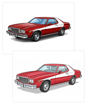 Alternative view of Cars From Movies and TV - Printable Coloring Book