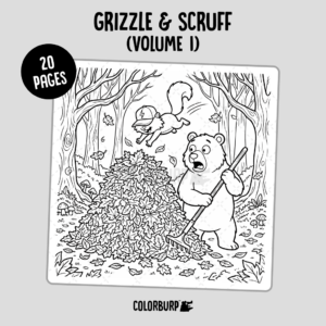 Alternative view of Grizzle and Scruff Volume One - Printable Coloring Book